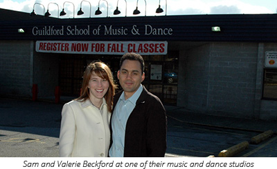 Sam and Valerie Beckford at one of their music and dance studios